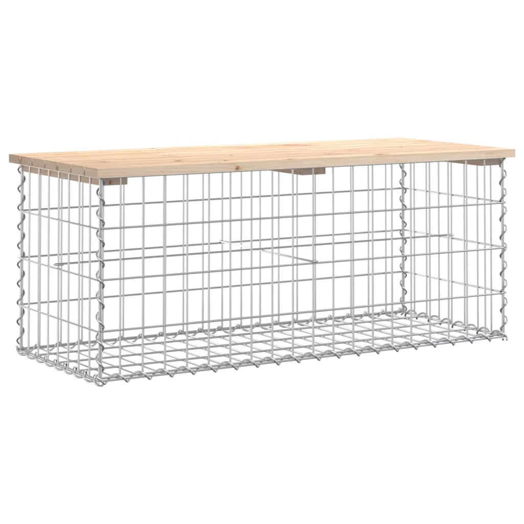 Zahradní lavice gabionový design 103x44x42 cm masivní borovice