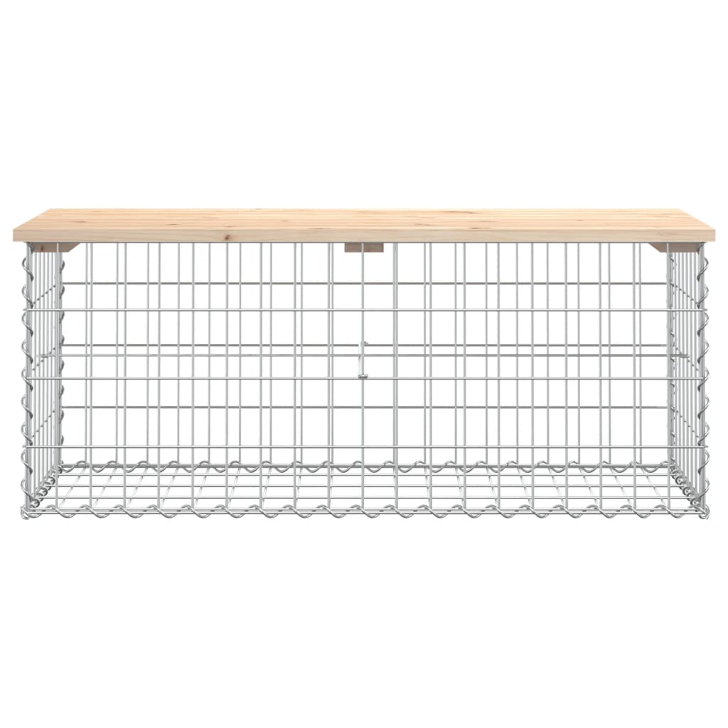 Zahradní lavice gabionový design 103x44x42 cm masivní borovice
