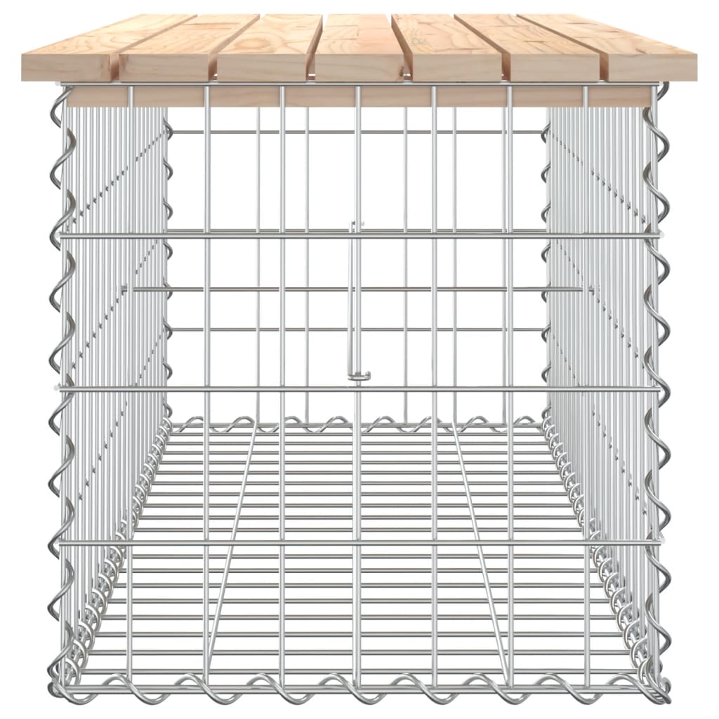 Zahradní lavice gabionový design 103x44x42 cm masivní borovice
