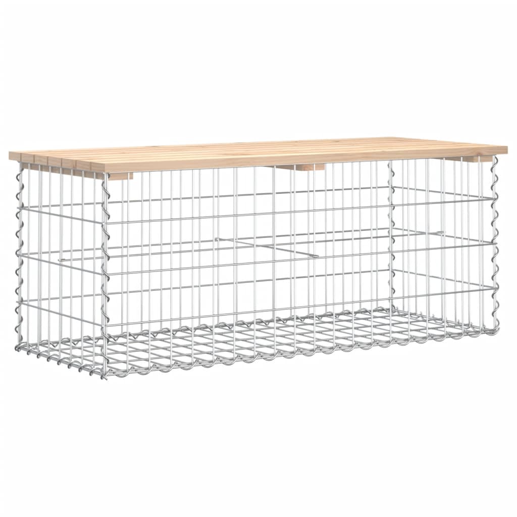 Zahradní lavice gabionový design 103x44x42 cm masivní borovice
