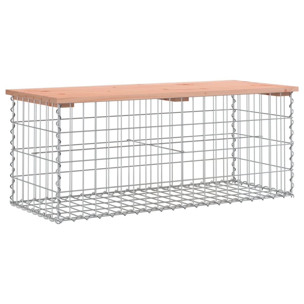 Zahradní lavice gabionový design 103x44x42 cm masivní douglaska