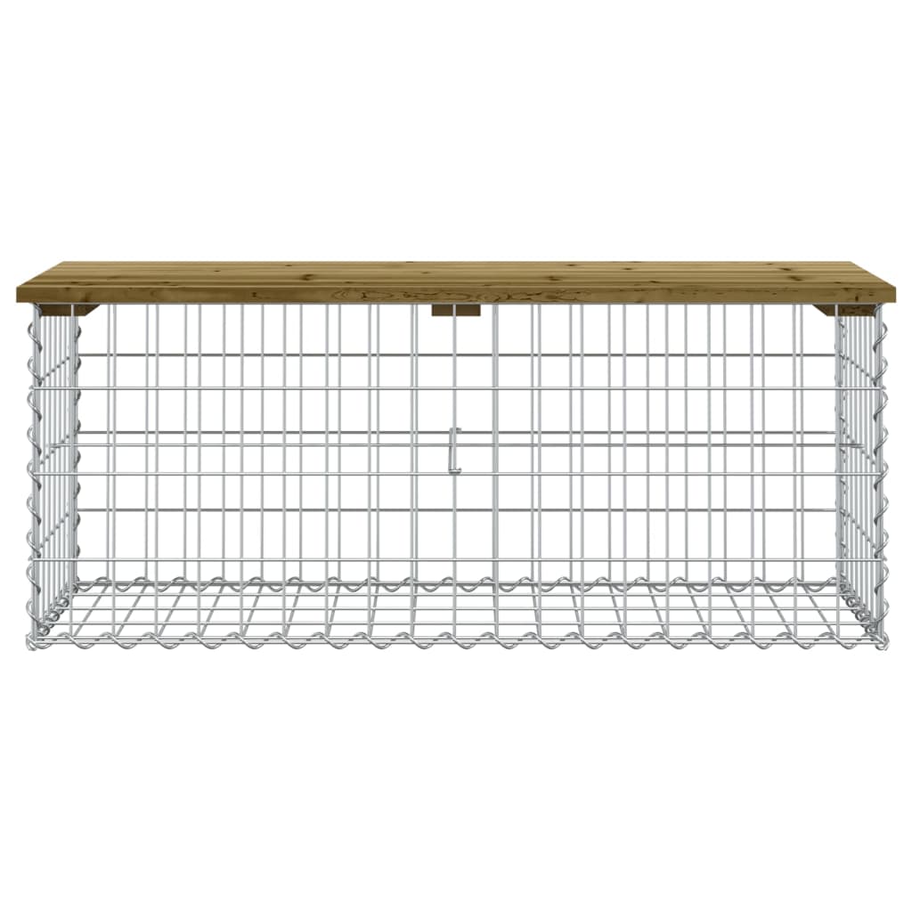 Zahradní lavice gabionový design 103 x 44 x 42 cm borové dřevo