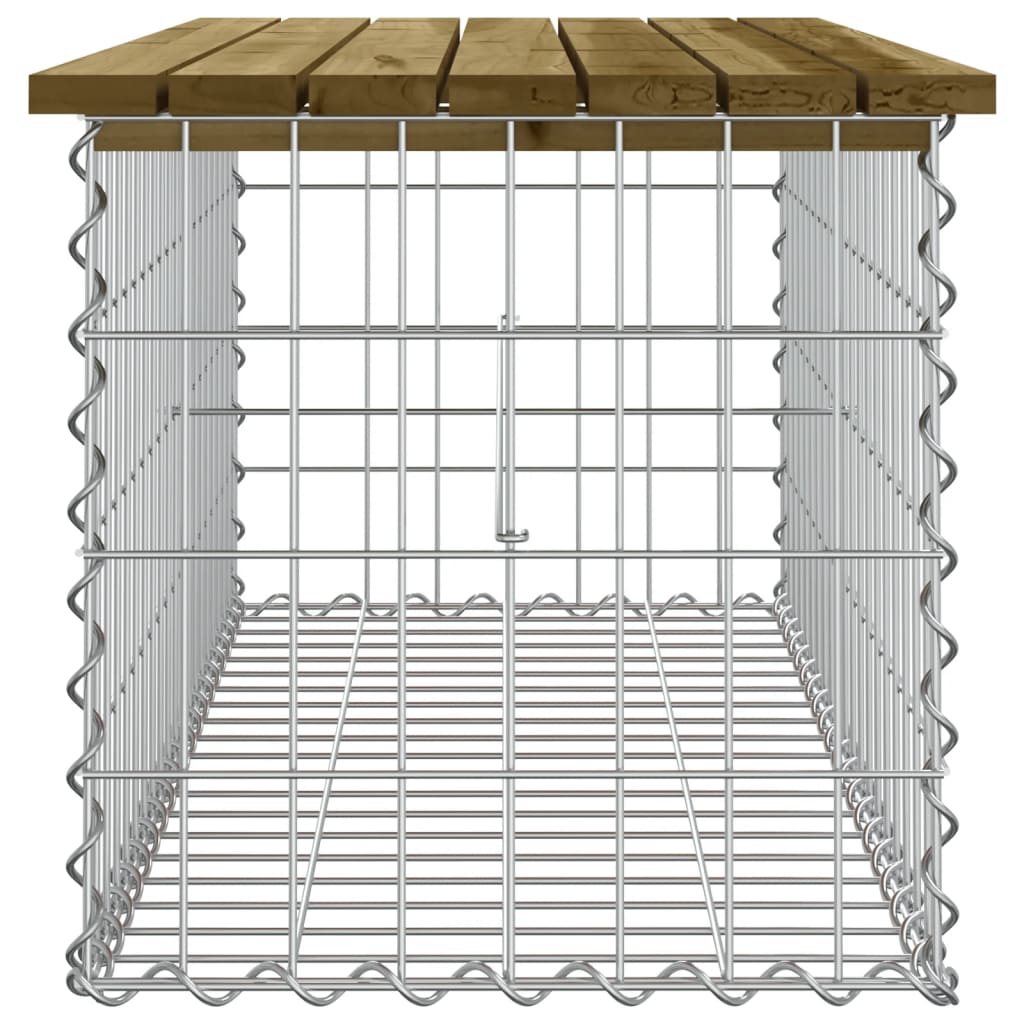 Zahradní lavice gabionový design 103 x 44 x 42 cm borové dřevo