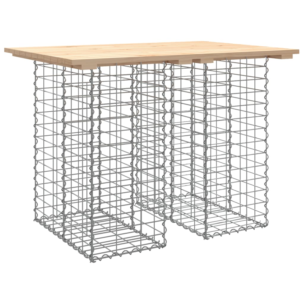 Zahradní lavice gabionový design 100x70x72 cm masivní borovice