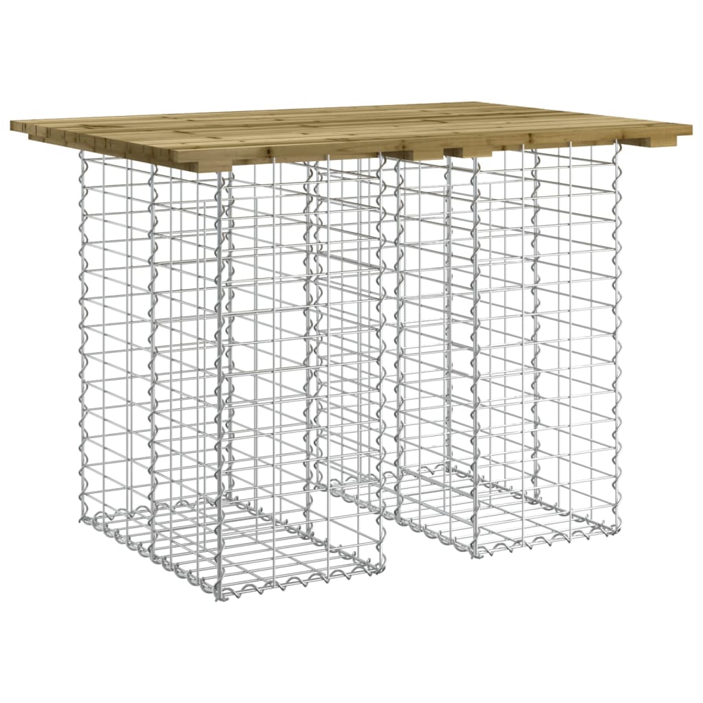Zahradní lavice gabionový design 100 x 70 x 72 cm borové dřevo
