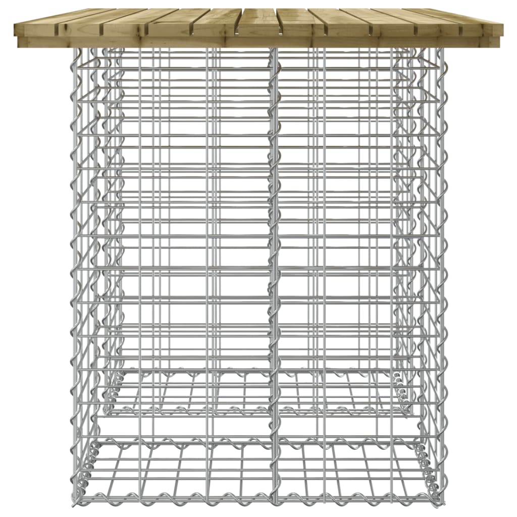 Zahradní lavice gabionový design 100 x 70 x 72 cm borové dřevo