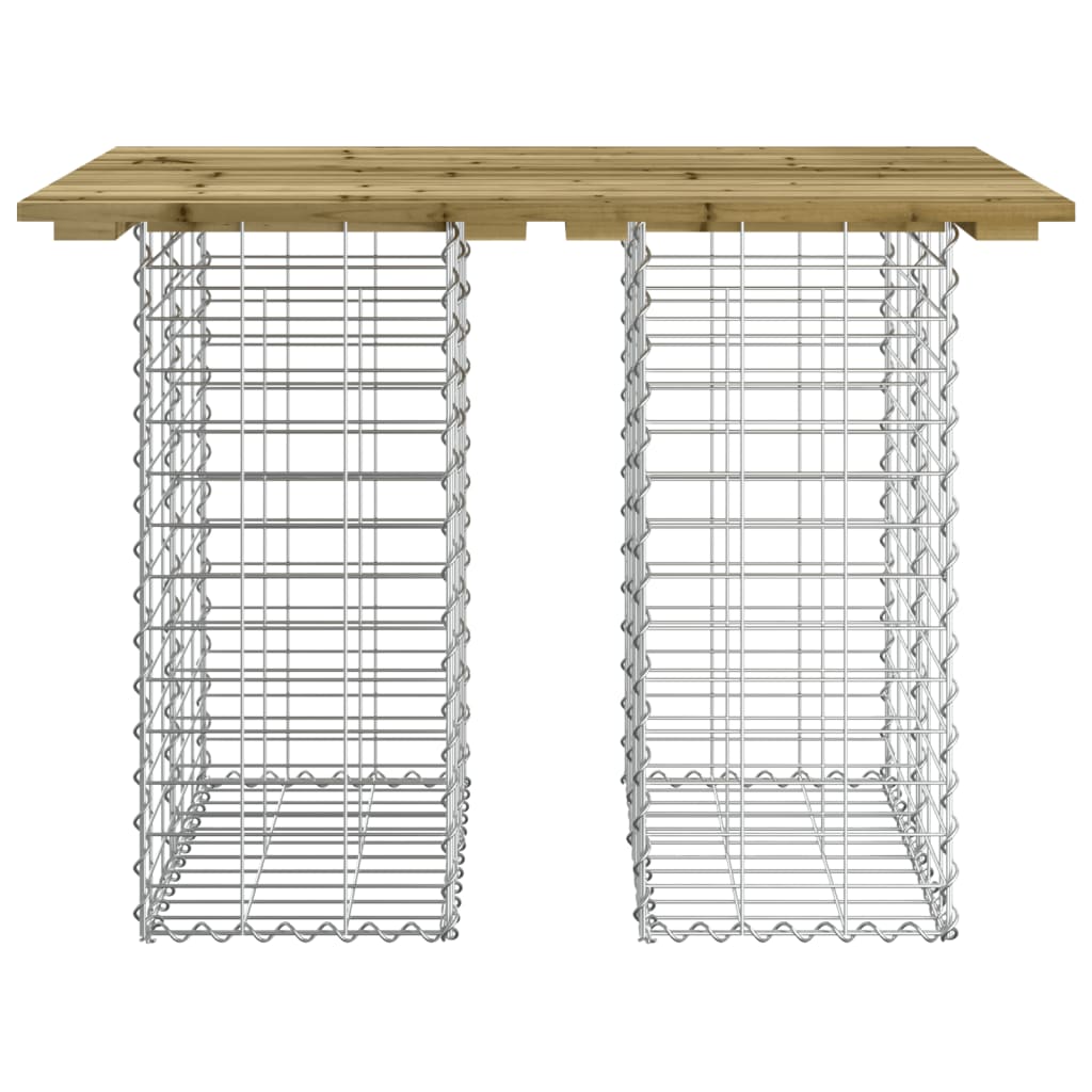 Zahradní lavice gabionový design 100 x 70 x 72 cm borové dřevo