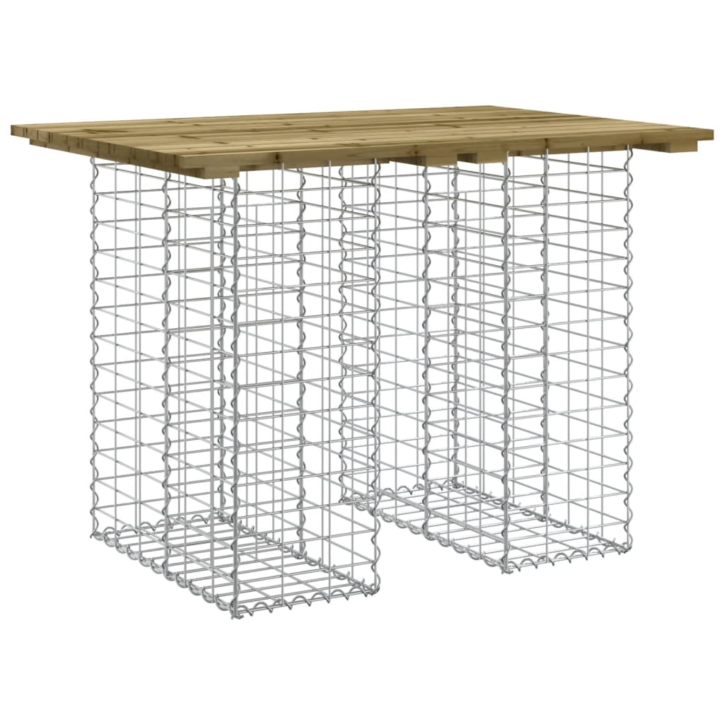 Zahradní lavice gabionový design 100x70x72 cm masivní borovice