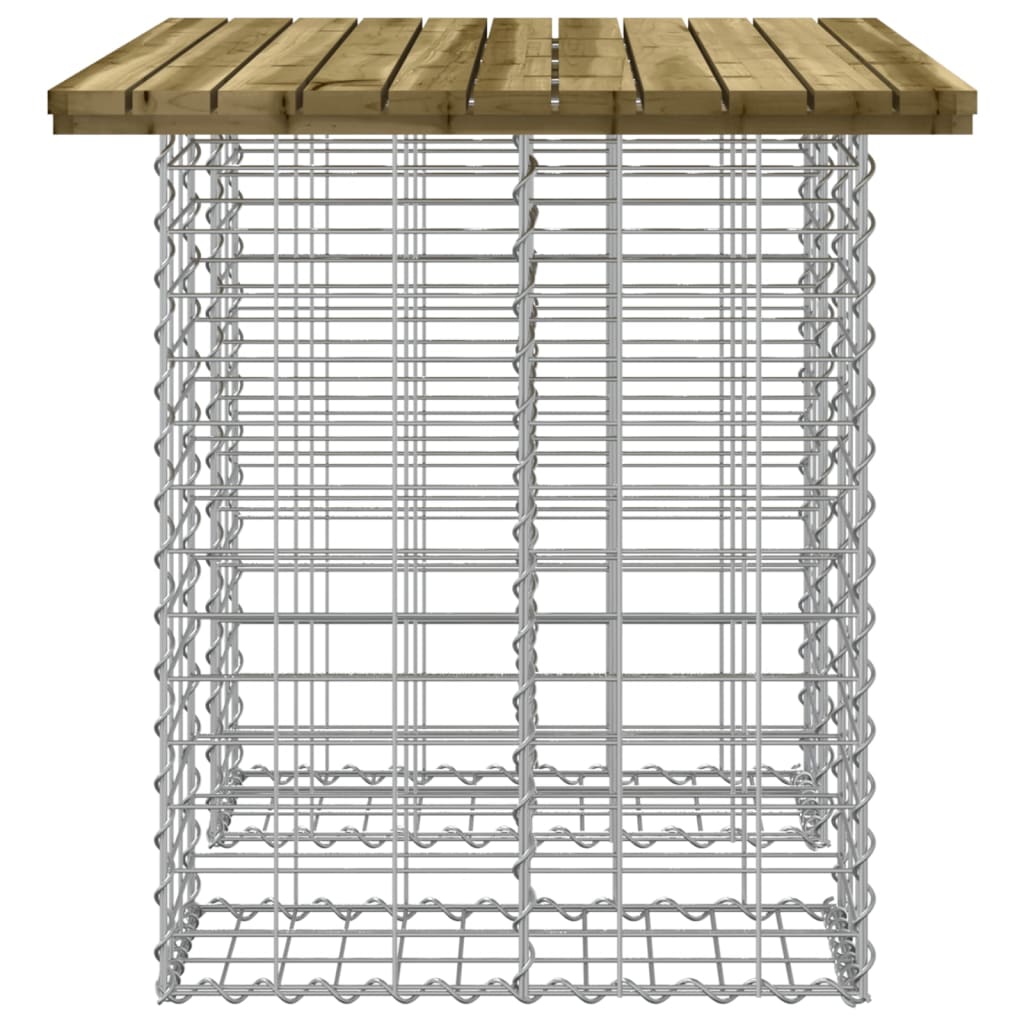 Zahradní lavice gabionový design 100x70x72 cm masivní borovice