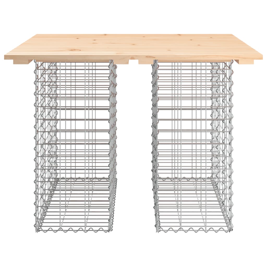 Zahradní lavice gabionový design 100x102x72 cm masivní borovice