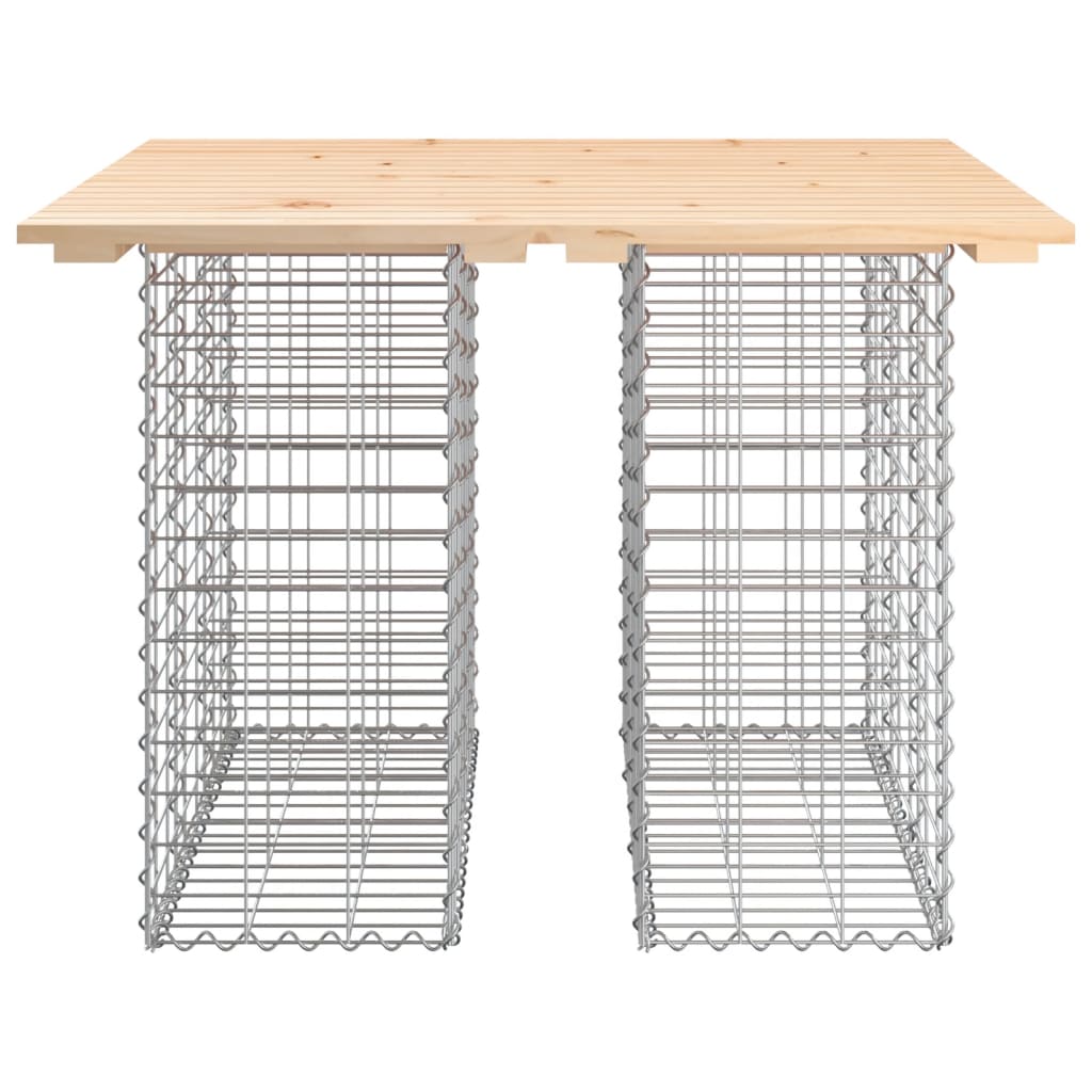 Zahradní lavice gabionový design 100x102x72 cm masivní borovice