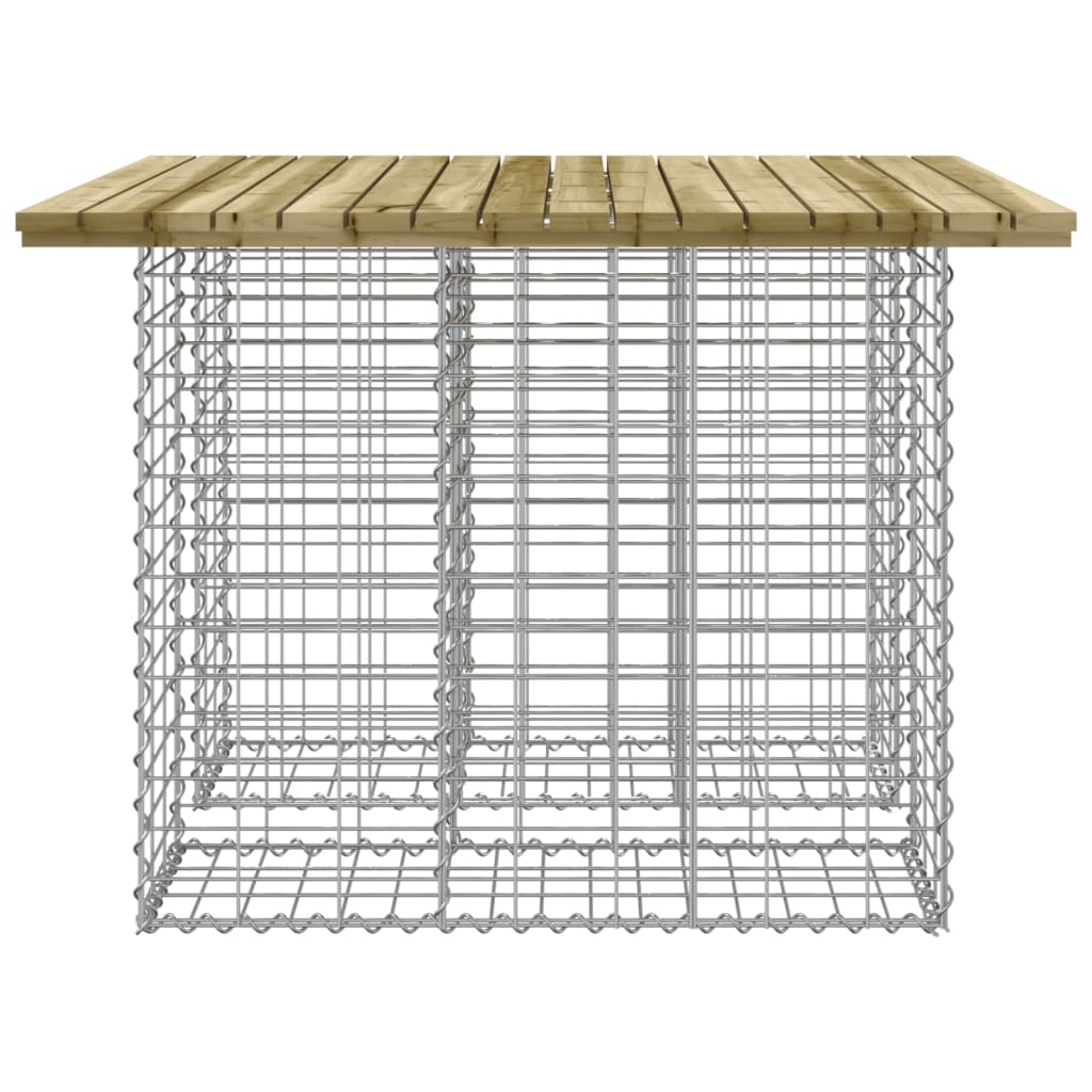 Zahradní lavice gabionový design 100 x 102 x 72 cm borové dřevo