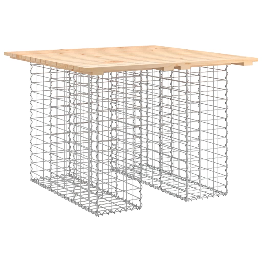 Zahradní lavice gabionový design 100x102x72 cm masivní borovice