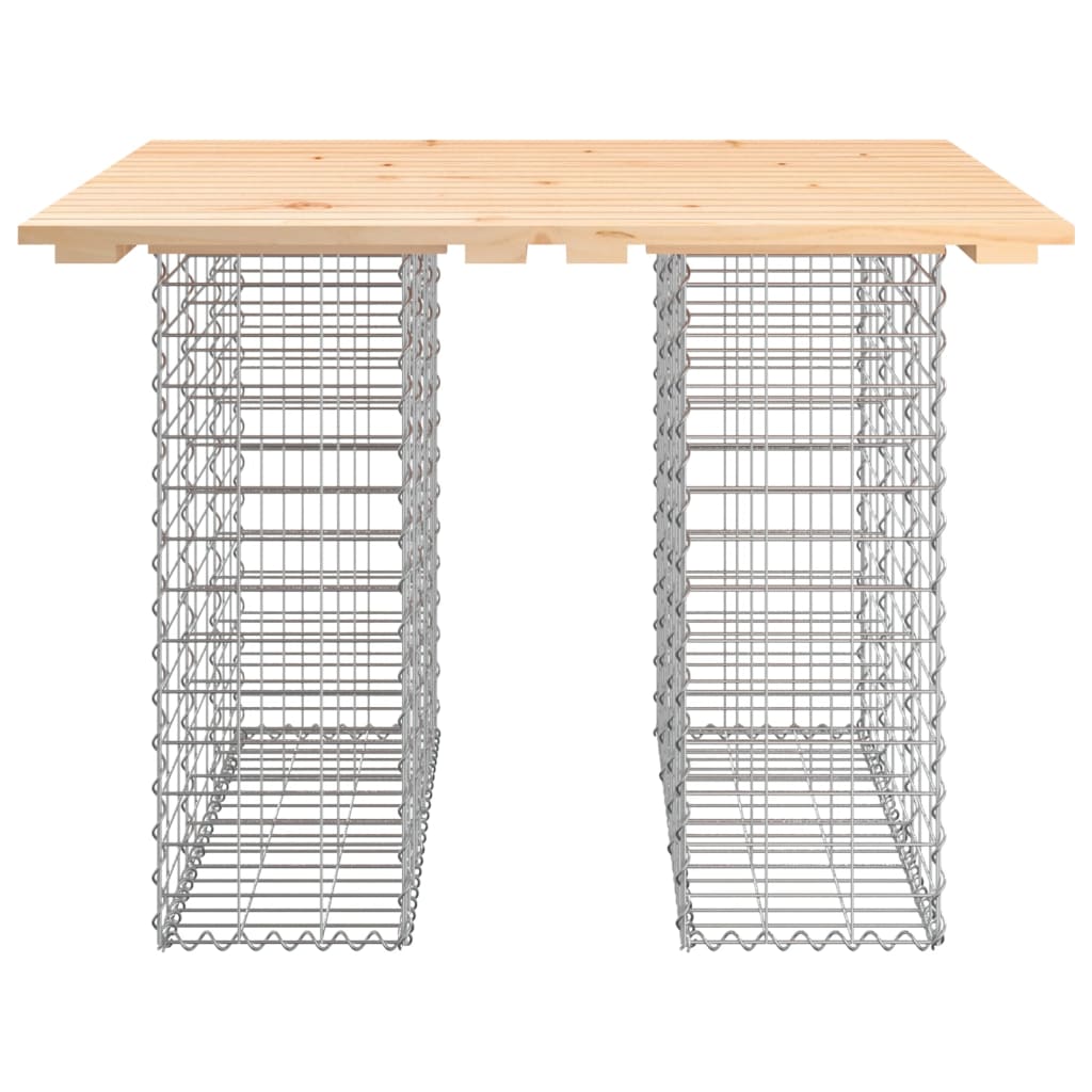 Zahradní lavice gabionový design 100x102x72 cm masivní borovice
