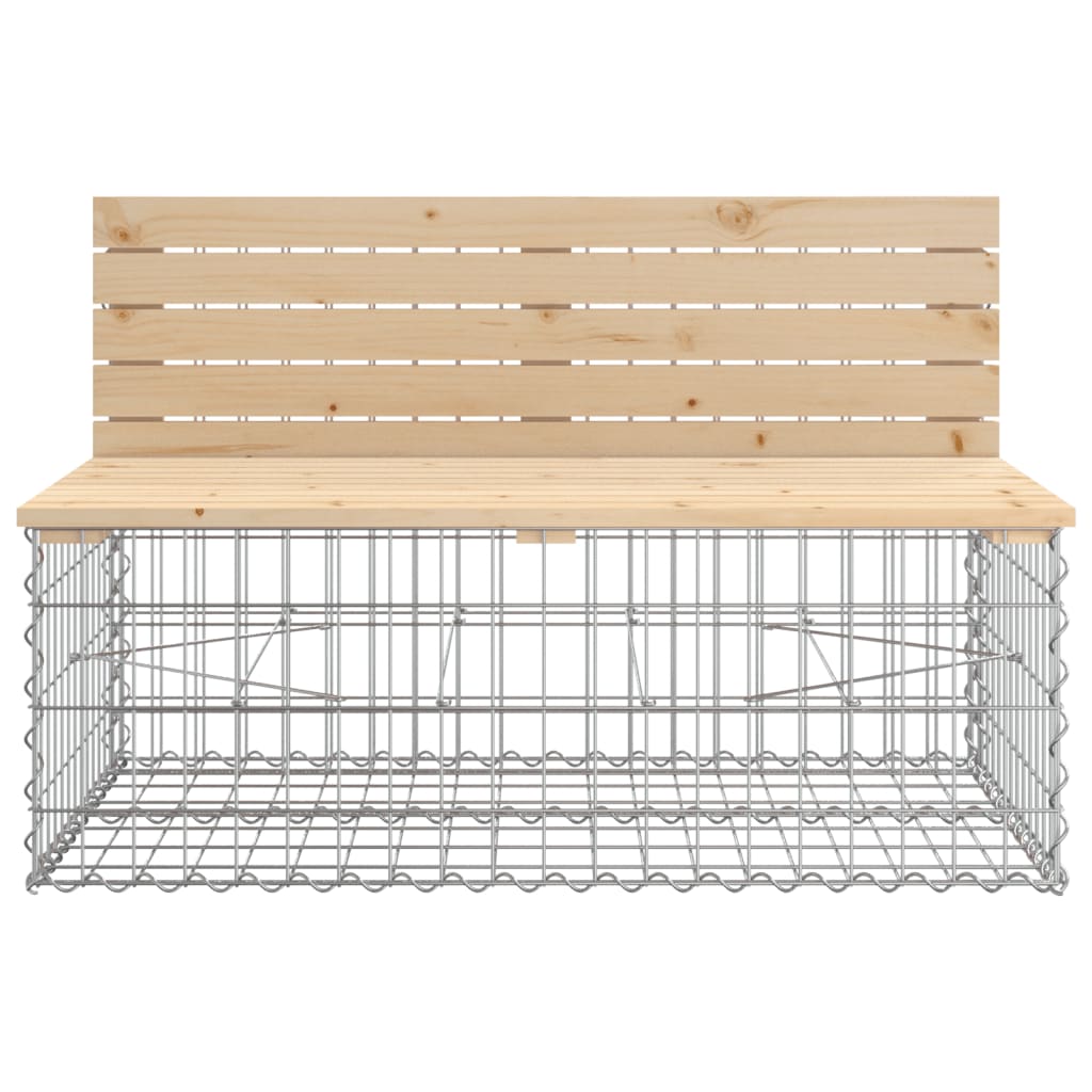 Zahradní lavice gabionový design 103x70x65 cm masivní borovice