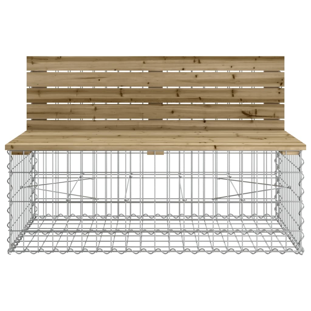 Zahradní lavice gabionový design 103 x 70 x 65 cm borové dřevo
