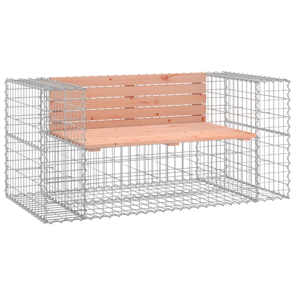 Zahradní lavice gabionový design 143 x 71 x 65,5 cm douglaska