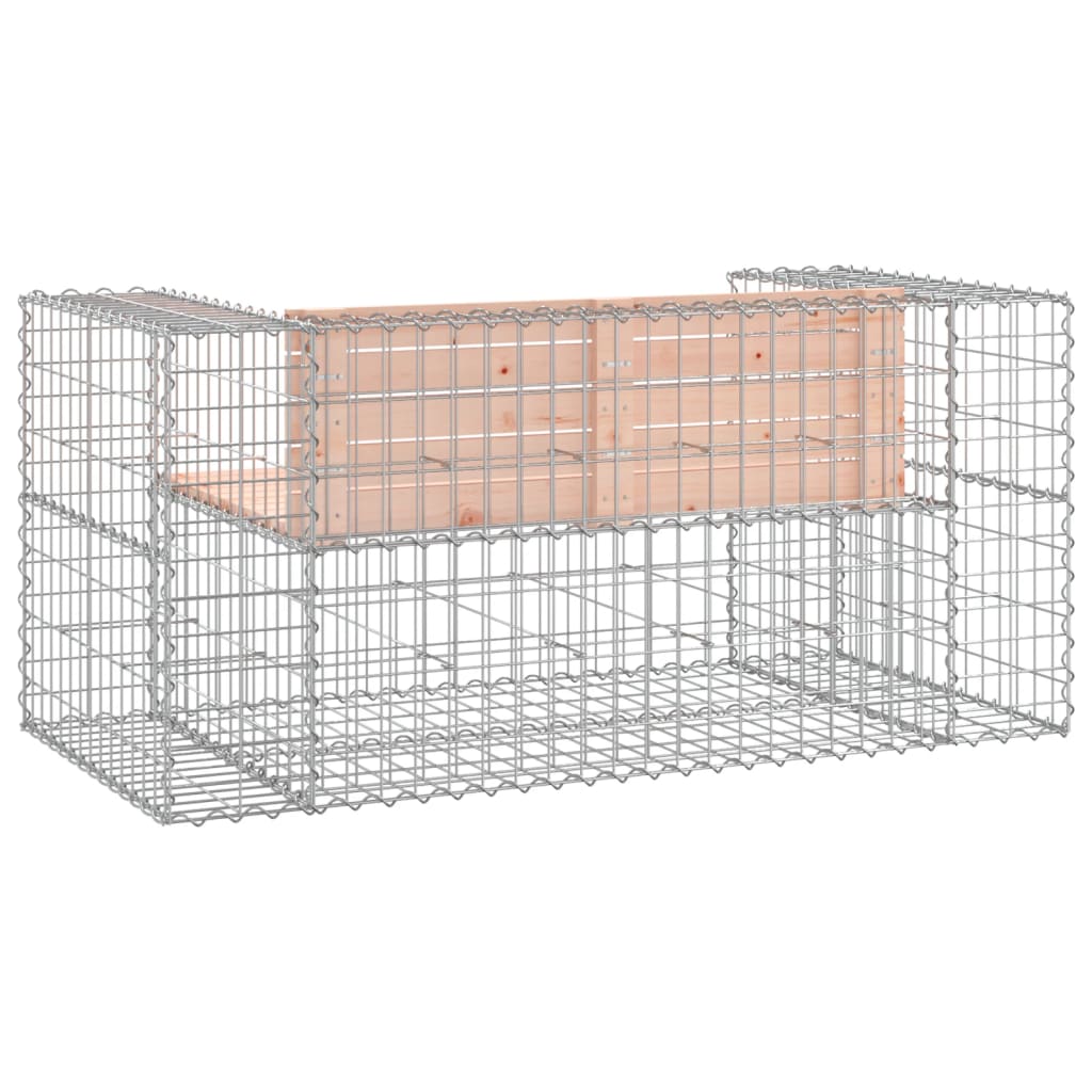 Zahradní lavice gabionový design 143 x 71 x 65,5 cm douglaska