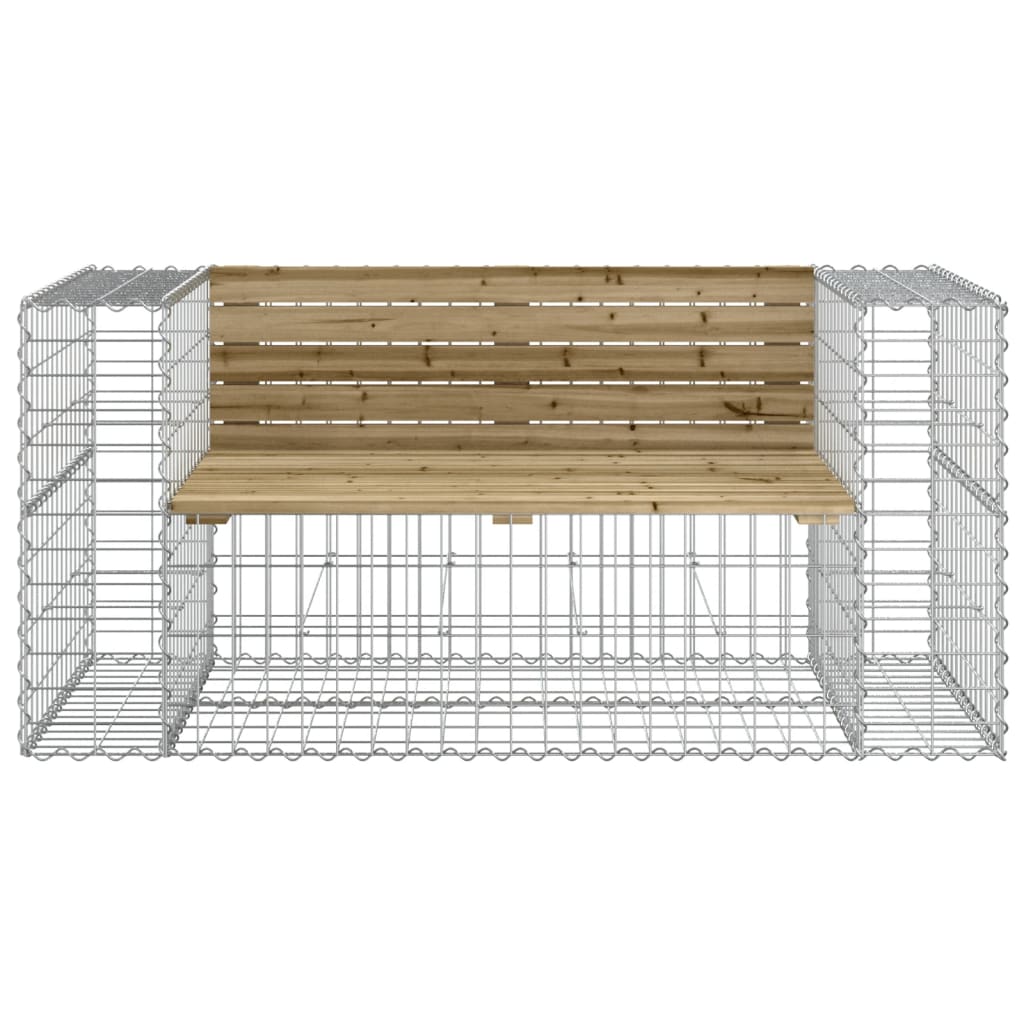Zahradní lavice gabionový design 143x71x65,5 cm borové dřevo