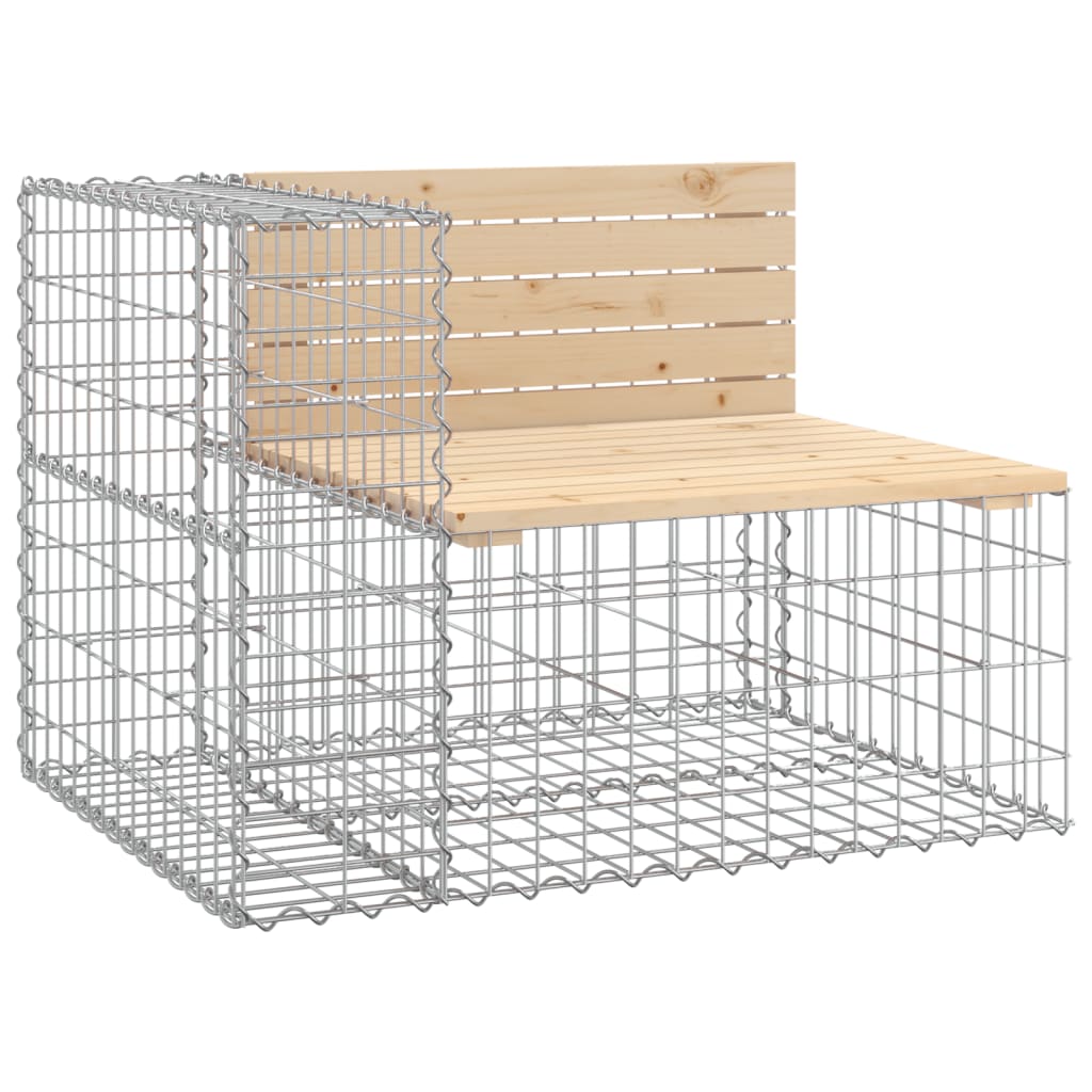 Zahradní lavice gabionový design 92x71x65,5 cm masivní borovice