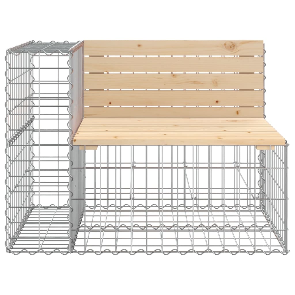 Zahradní lavice gabionový design 92x71x65,5 cm masivní borovice