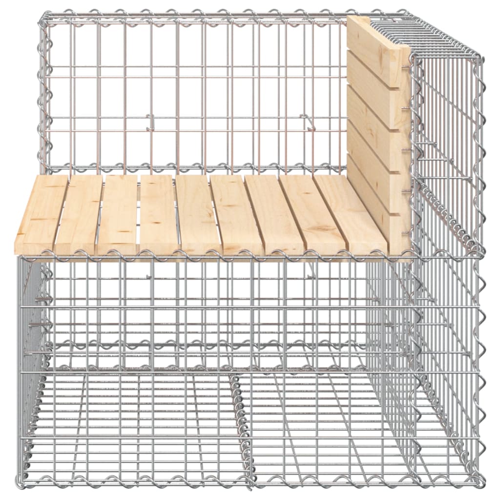 Zahradní lavice gabionový design 92x71x65,5 cm masivní borovice