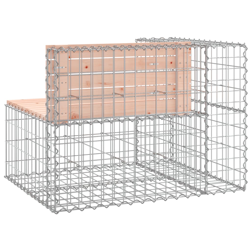 Zahradní lavice gabionový design 92x71x65,5cm masivní douglaska
