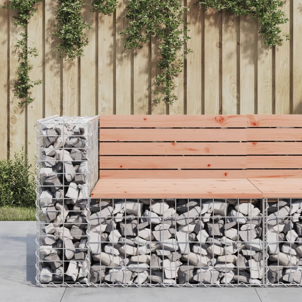 Zahradní lavice gabionový design 92x71x65,5cm masivní douglaska