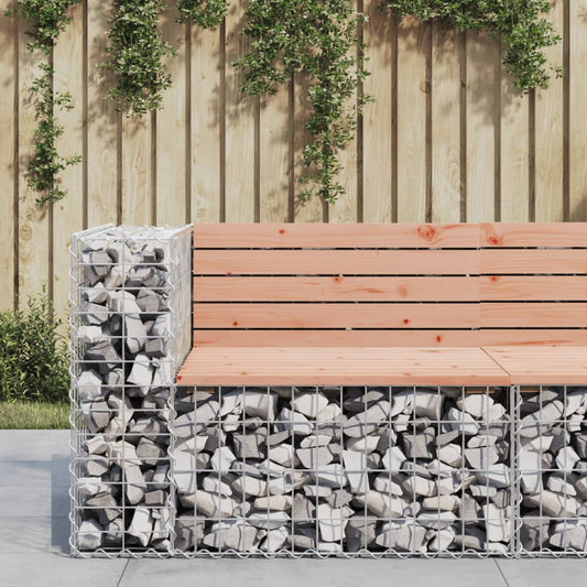 Zahradní lavice gabionový design 92x71x65,5cm masivní douglaska
