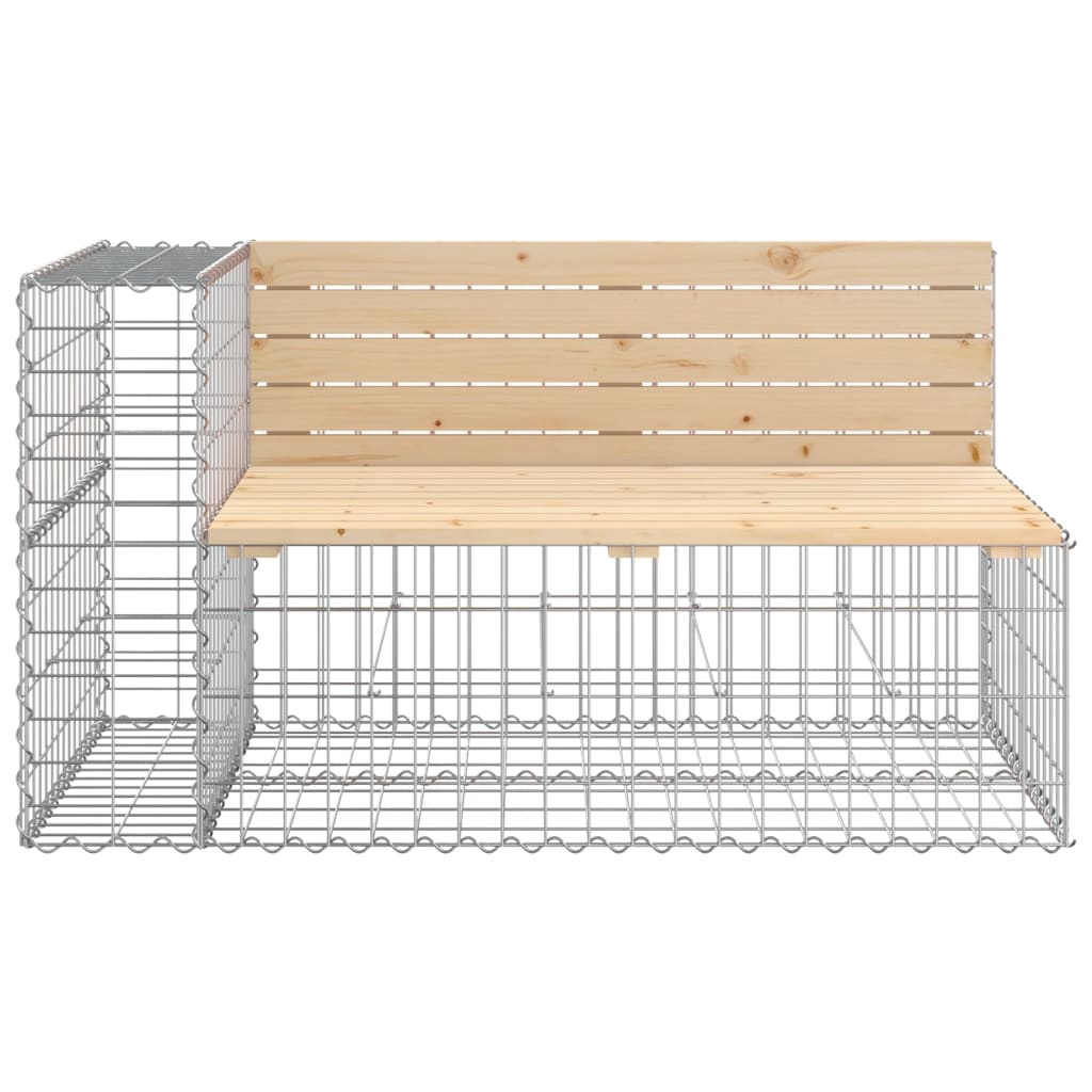 Zahradní lavice gabionový design 122x71x65,5cm masivní borovice