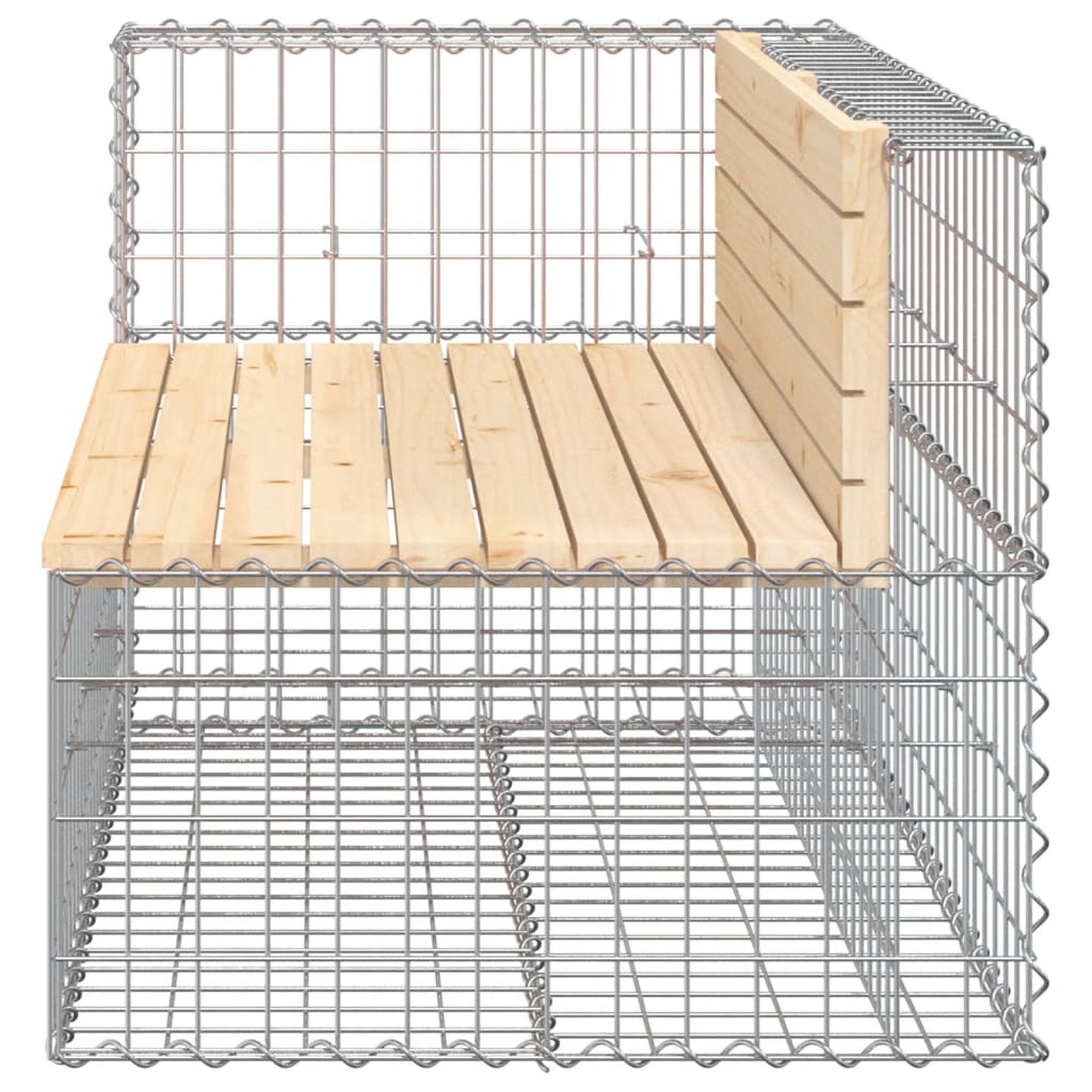 Zahradní lavice gabionový design 122x71x65,5cm masivní borovice