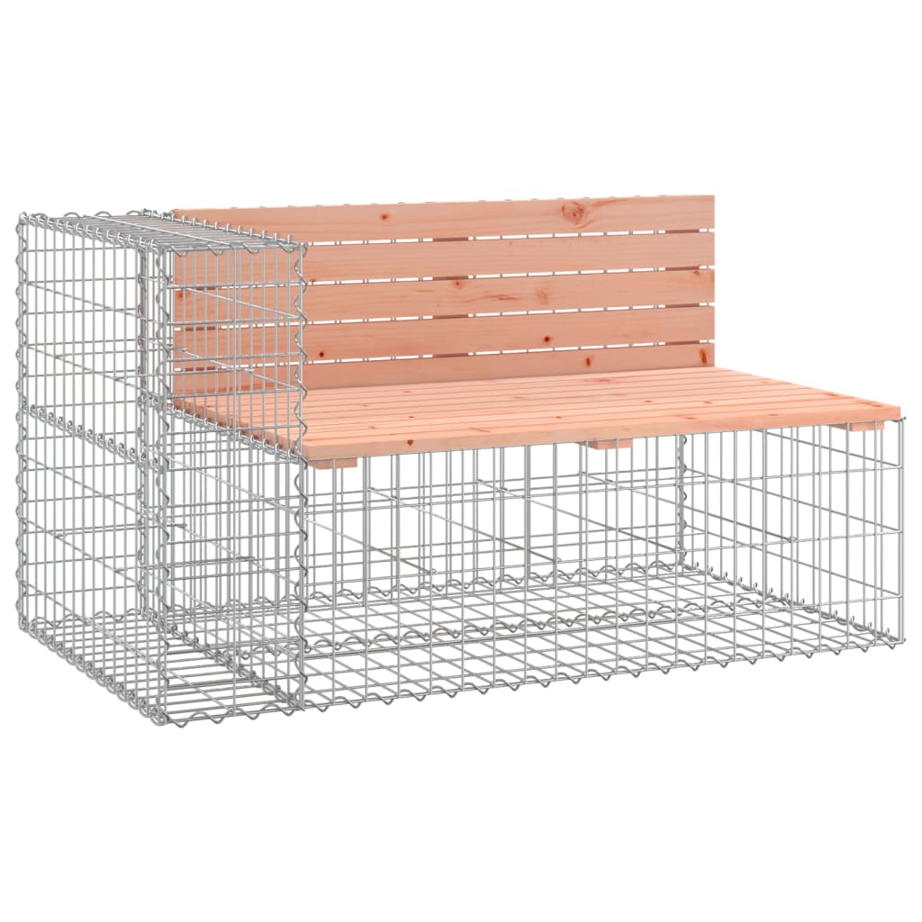 Zahradní lavice gabionový design 122 x 71 x 65,5 cm douglaska