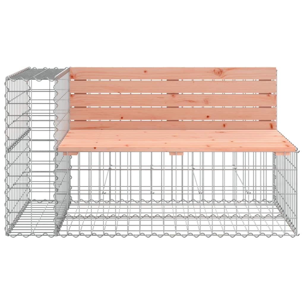 Zahradní lavice gabionový design 122 x 71 x 65,5 cm douglaska