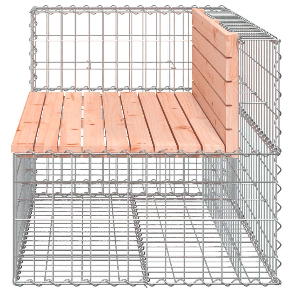 Zahradní lavice gabionový design 122 x 71 x 65,5 cm douglaska