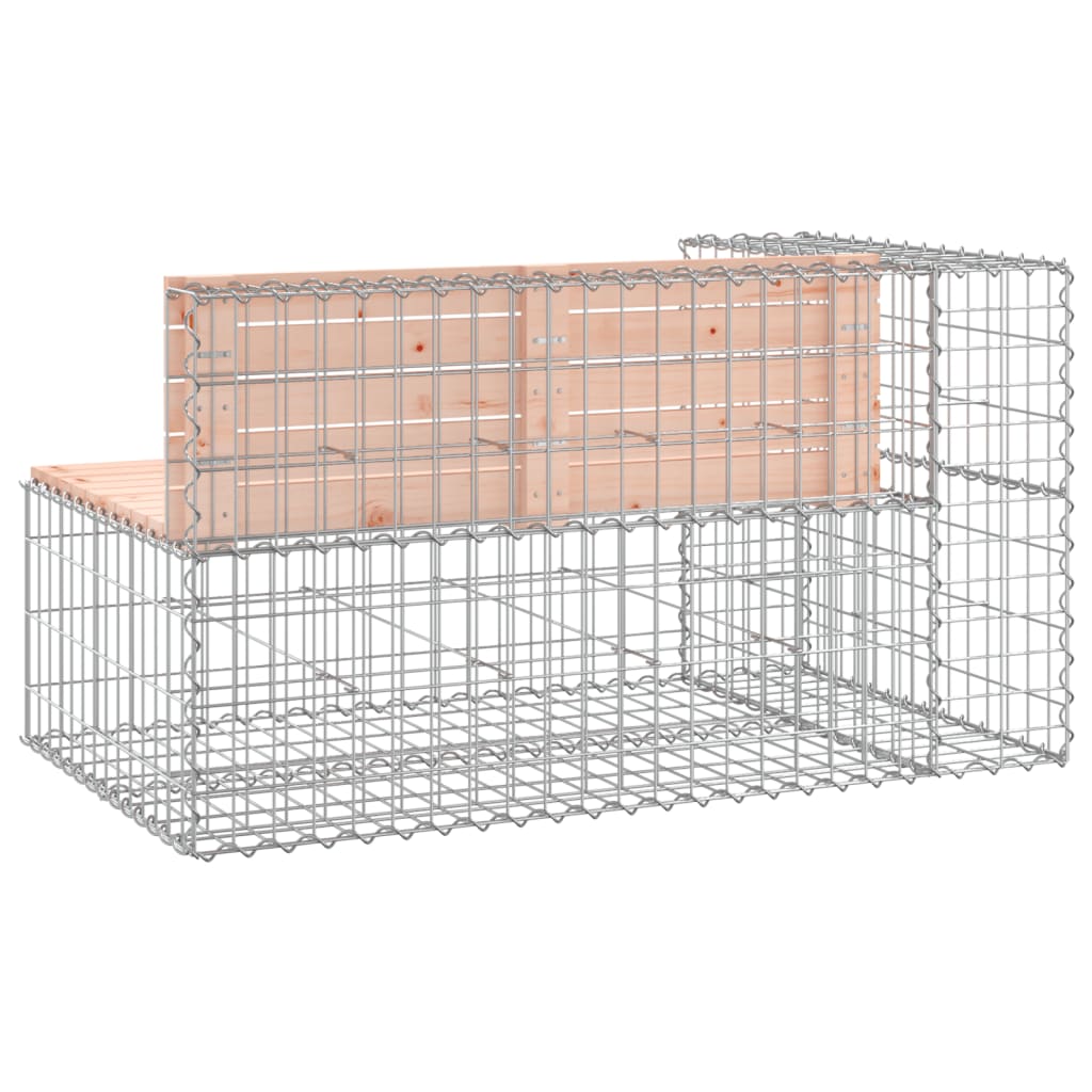 Zahradní lavice gabionový design 122 x 71 x 65,5 cm douglaska