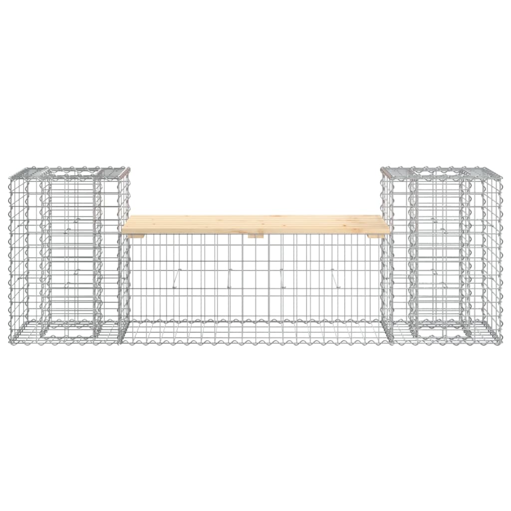 Zahradní lavice gabionový design 183x41x60,5cm masivní borovice