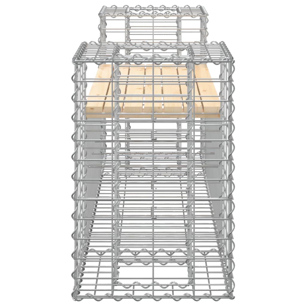 Zahradní lavice gabionový design 183x41x60,5cm masivní borovice