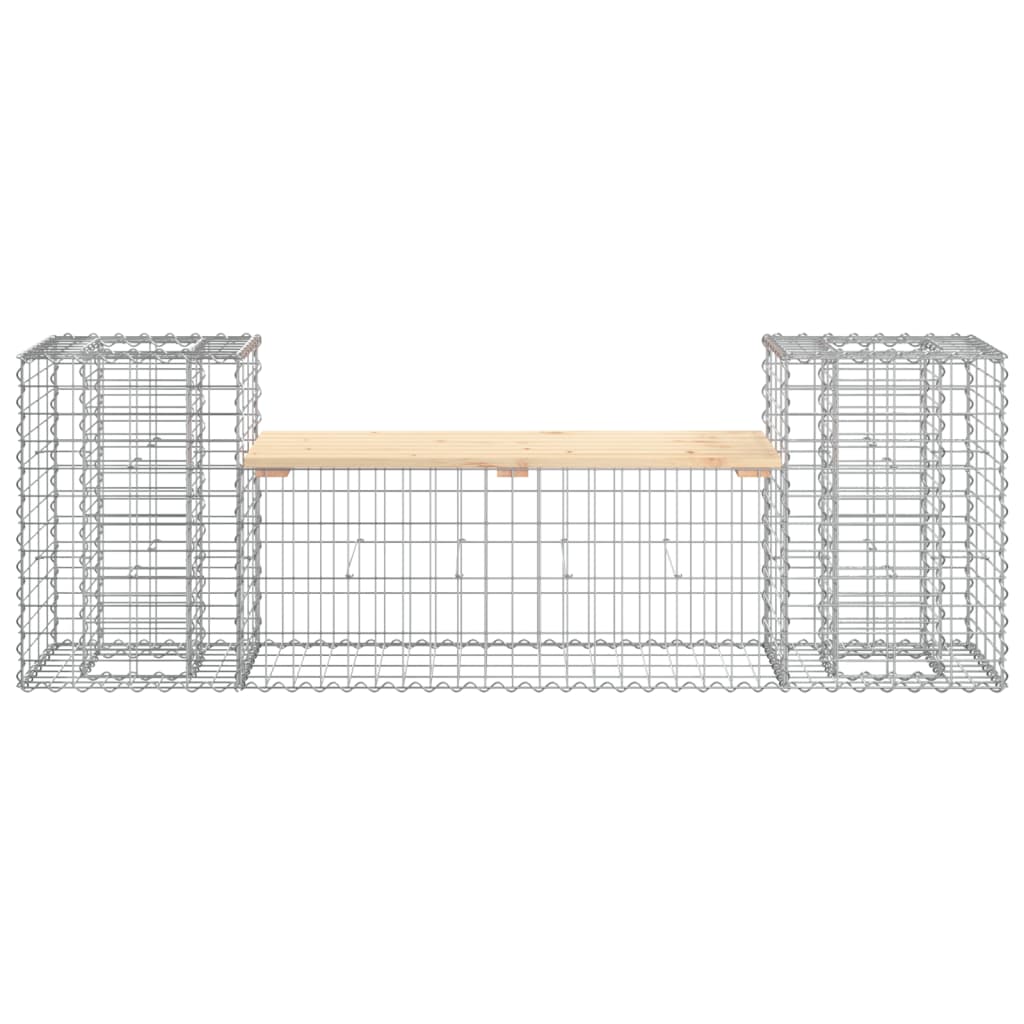 Zahradní lavice gabionový design 183x41x60,5cm masivní borovice