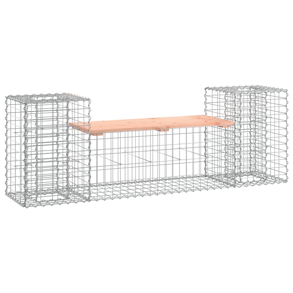 Zahradní lavice gabionový design 183x41x60,5 cm dřevo douglasky
