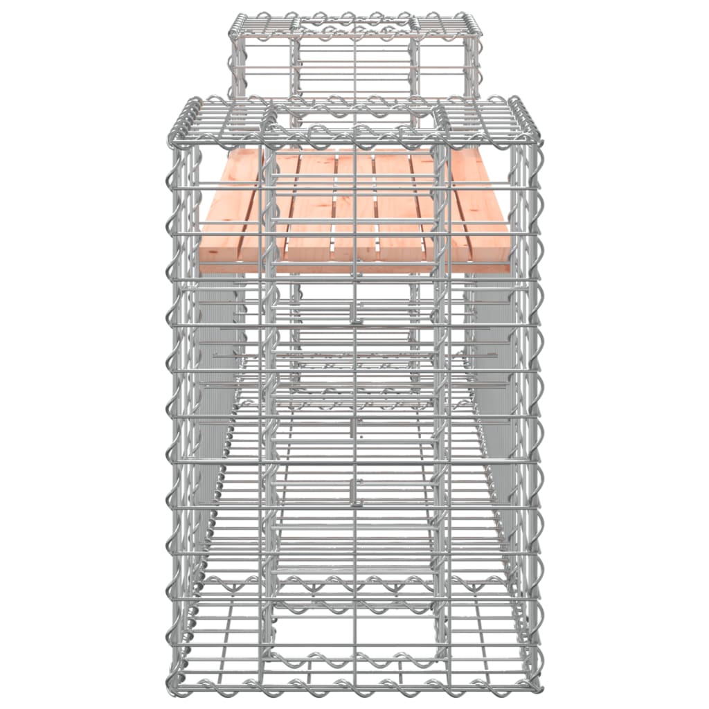Zahradní lavice gabionový design 183x41x60,5 cm dřevo douglasky