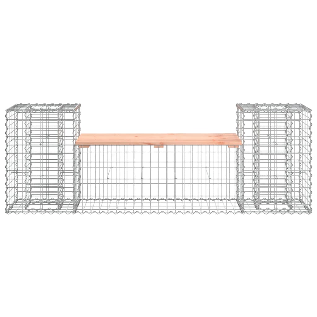 Zahradní lavice gabionový design 183x41x60,5 cm dřevo douglasky