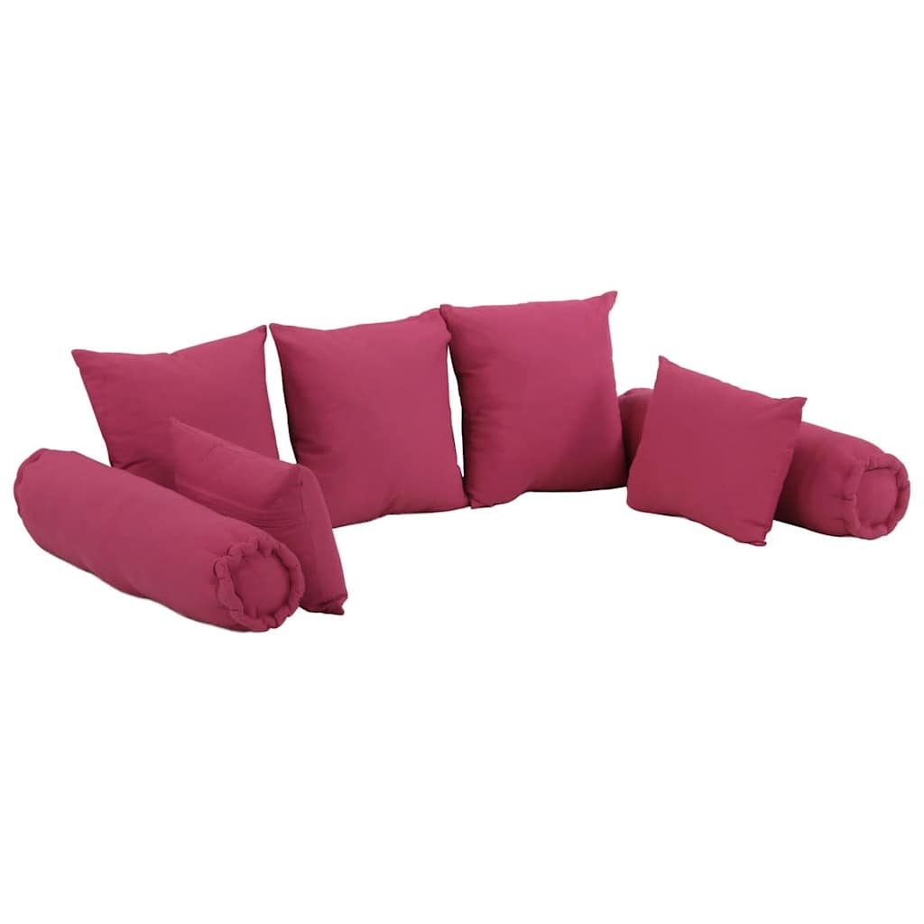 7 dílná sada polštářů růžová textil