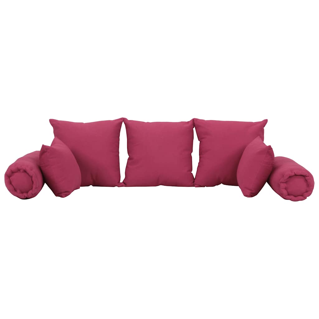 7 dílná sada polštářů růžová textil