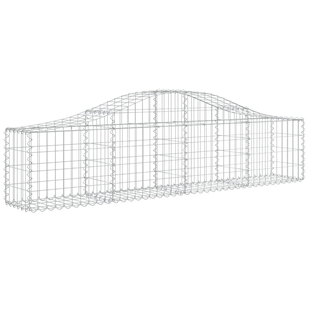 Klenuté gabionové koše 6 ks 200x30x40/60 cm pozinkované železo