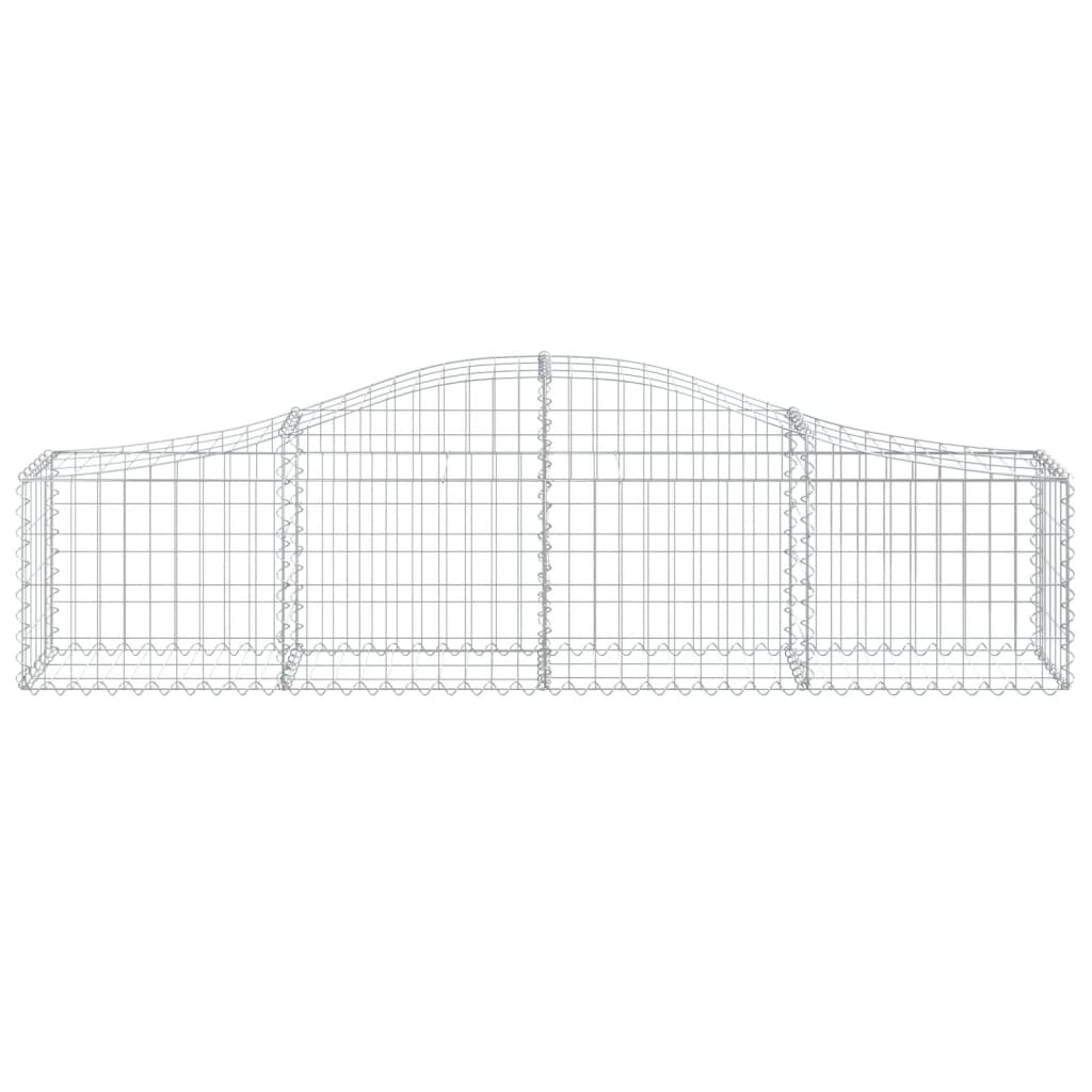 Klenuté gabionové koše 6 ks 200x30x40/60 cm pozinkované železo