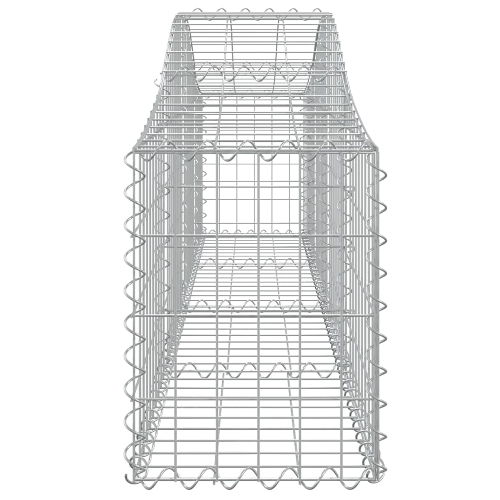 Klenuté gabionové koše 6 ks 200x30x40/60 cm pozinkované železo