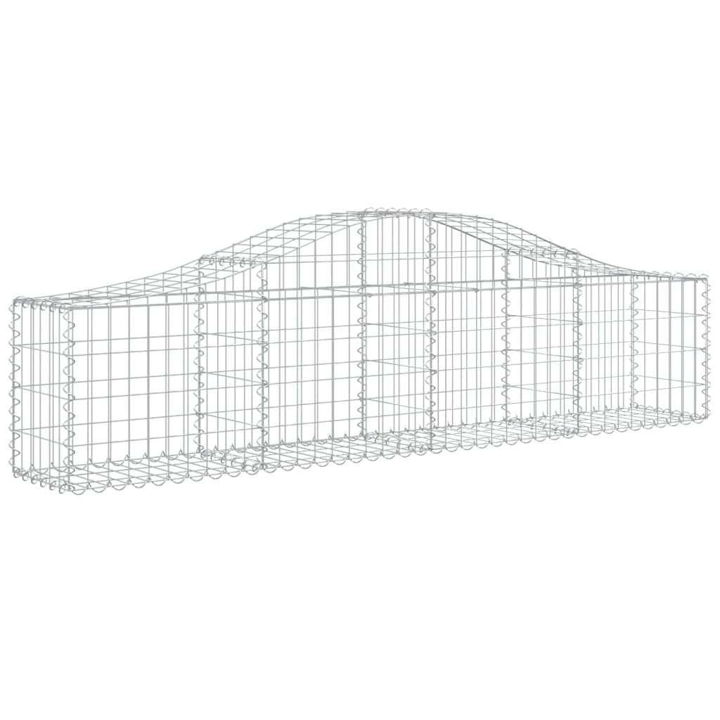 Klenuté gabionové koše 11 ks 200x30x40/60 cm pozinkované železo