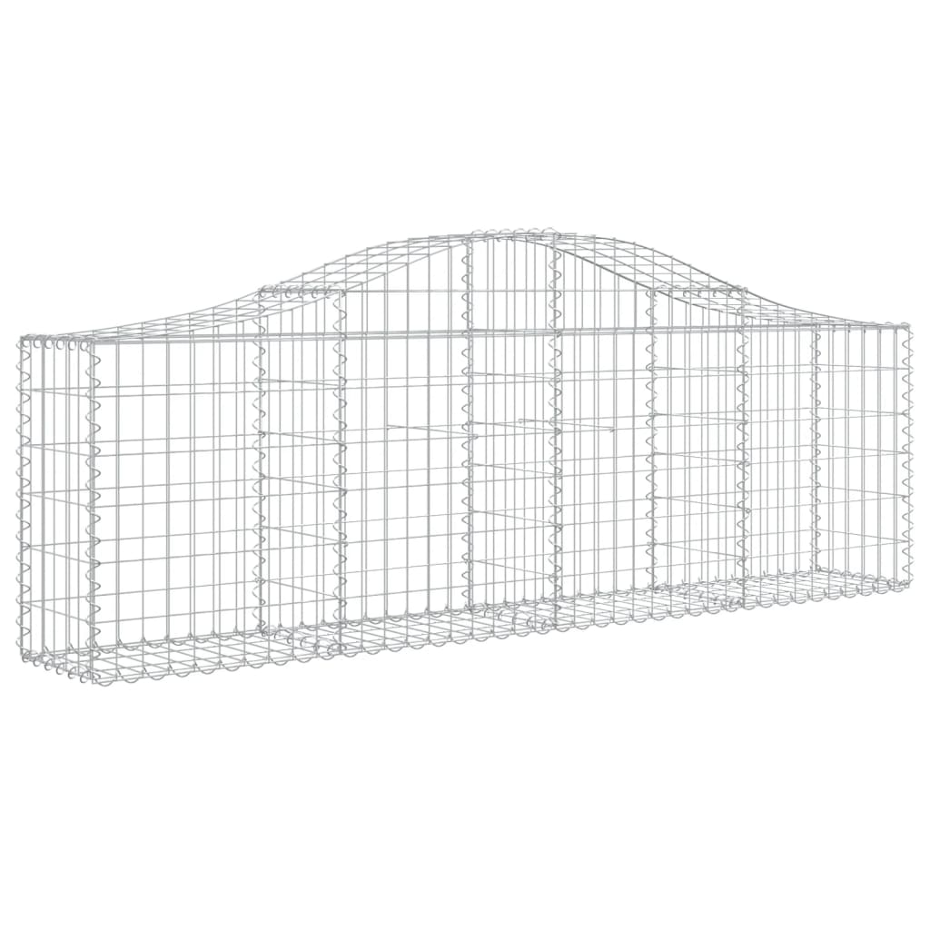 Klenuté gabionové koše 4 ks 200x30x60/80 cm pozinkované železo