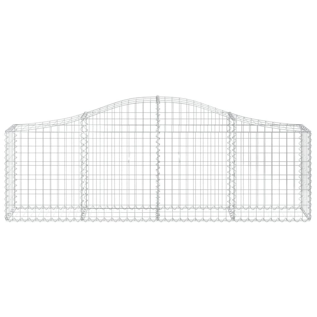 Klenuté gabionové koše 4 ks 200x30x60/80 cm pozinkované železo
