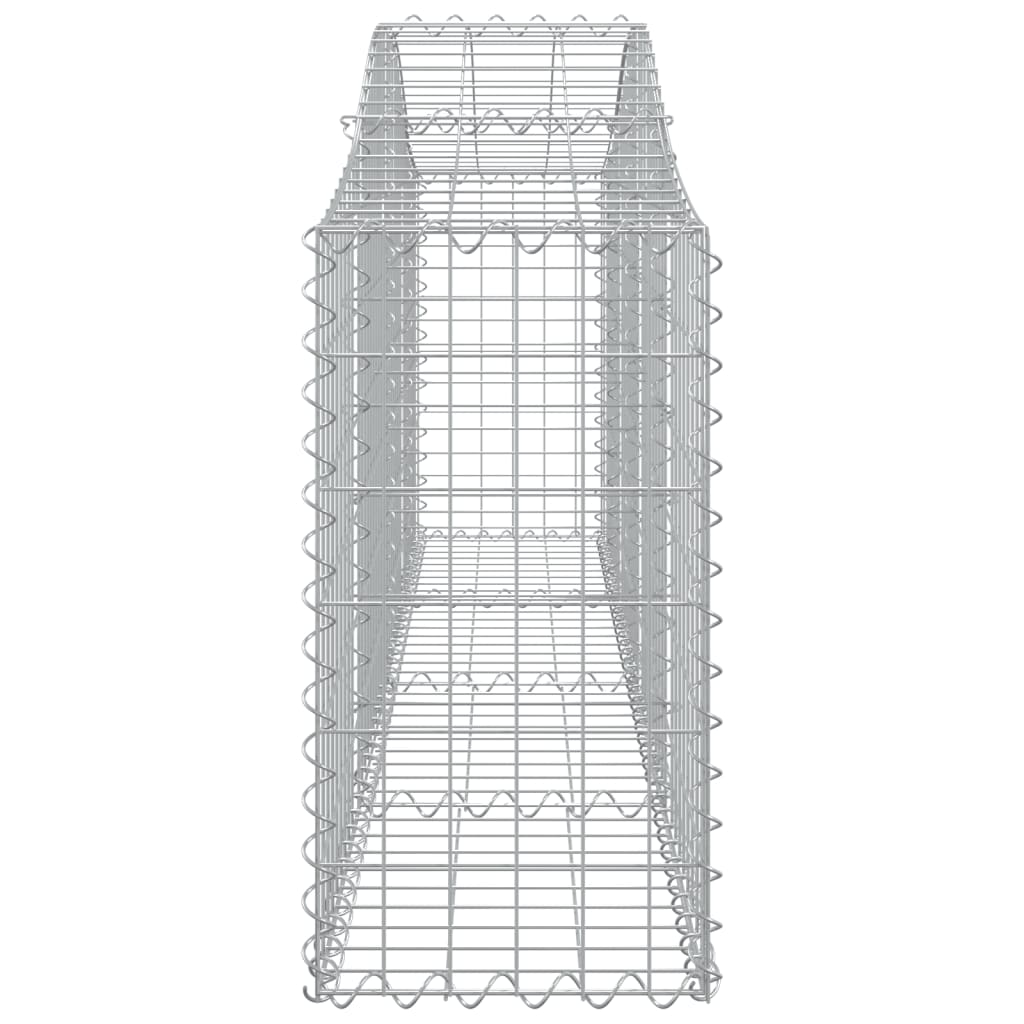 Klenuté gabionové koše 4 ks 200x30x60/80 cm pozinkované železo